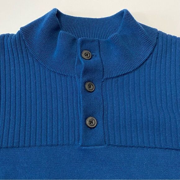 Duluth Trading Co. Merino Wool Blend Pullover Blue Sweater Men's Size Large - Picture 2 of 14